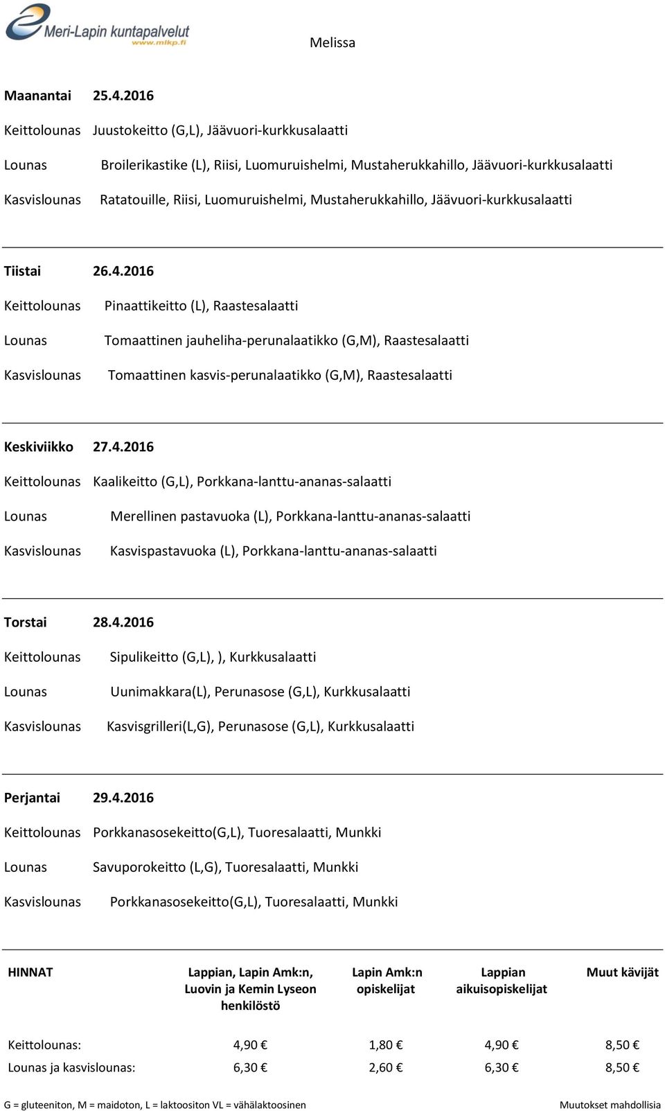 Jäävuori-kurkkusalaatti Tiistai 26.4.