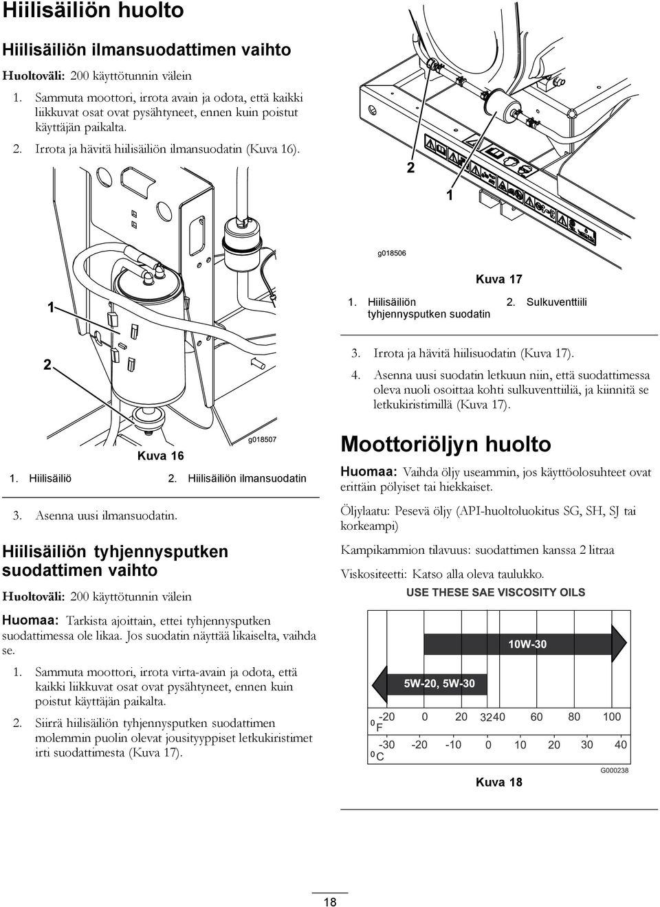 Hiilisäiliön tyhjennysputken suodatin 2. Sulkuventtiili 2 3. Irrota ja hävitä hiilisuodatin (Kuva 7). 4.