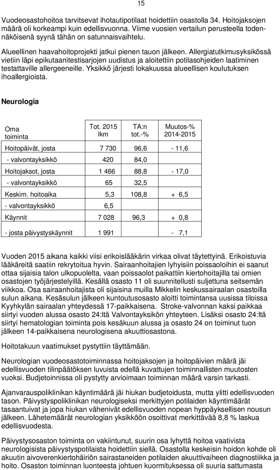 Allergiatutkimusyksikössä vietiin läpi epikutaanitestisarjojen uudistus ja aloitettiin potilasohjeiden laatiminen testattaville allergeeneille.