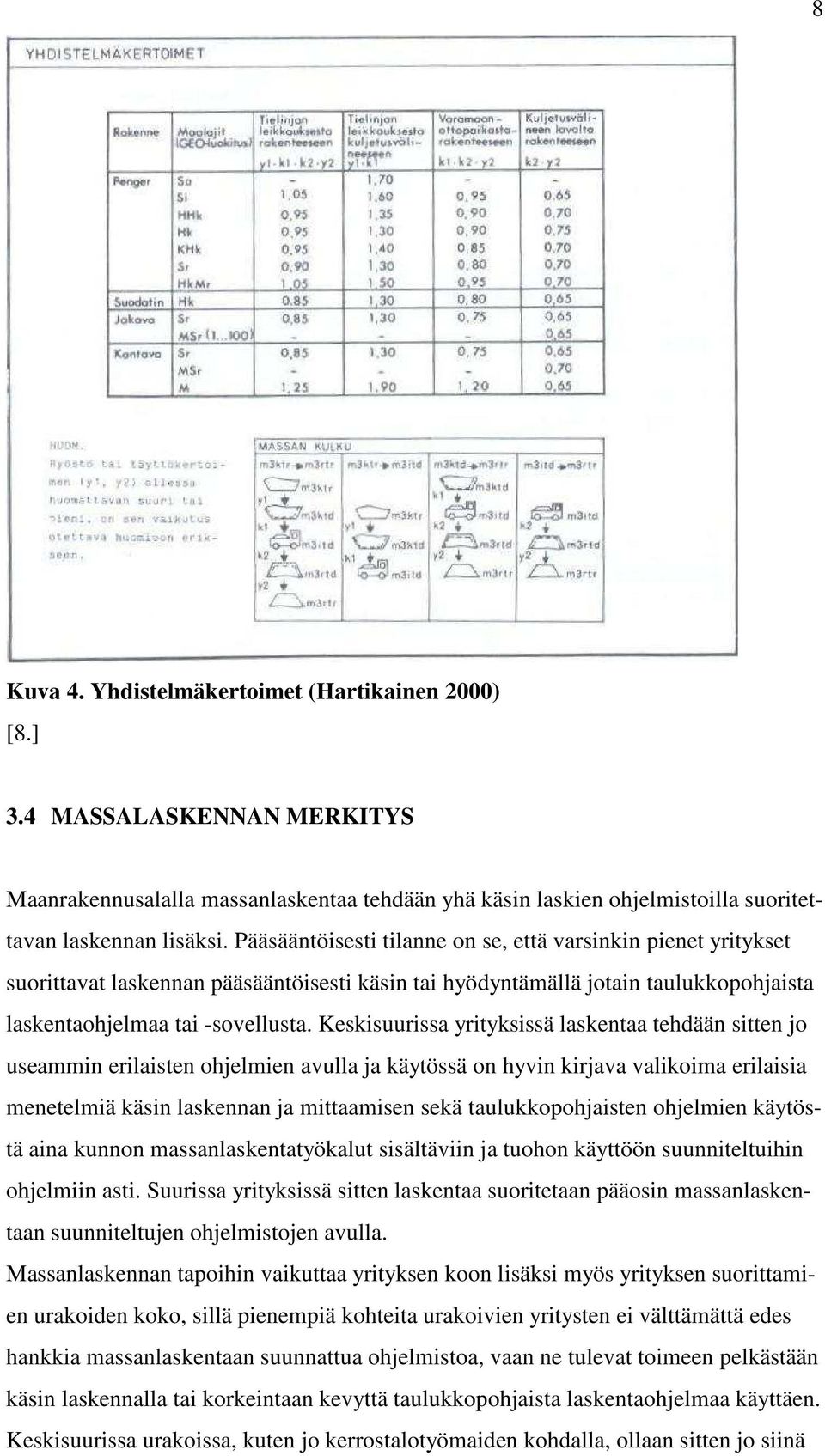 Keskisuurissa yrityksissä laskentaa tehdään sitten jo useammin erilaisten ohjelmien avulla ja käytössä on hyvin kirjava valikoima erilaisia menetelmiä käsin laskennan ja mittaamisen sekä