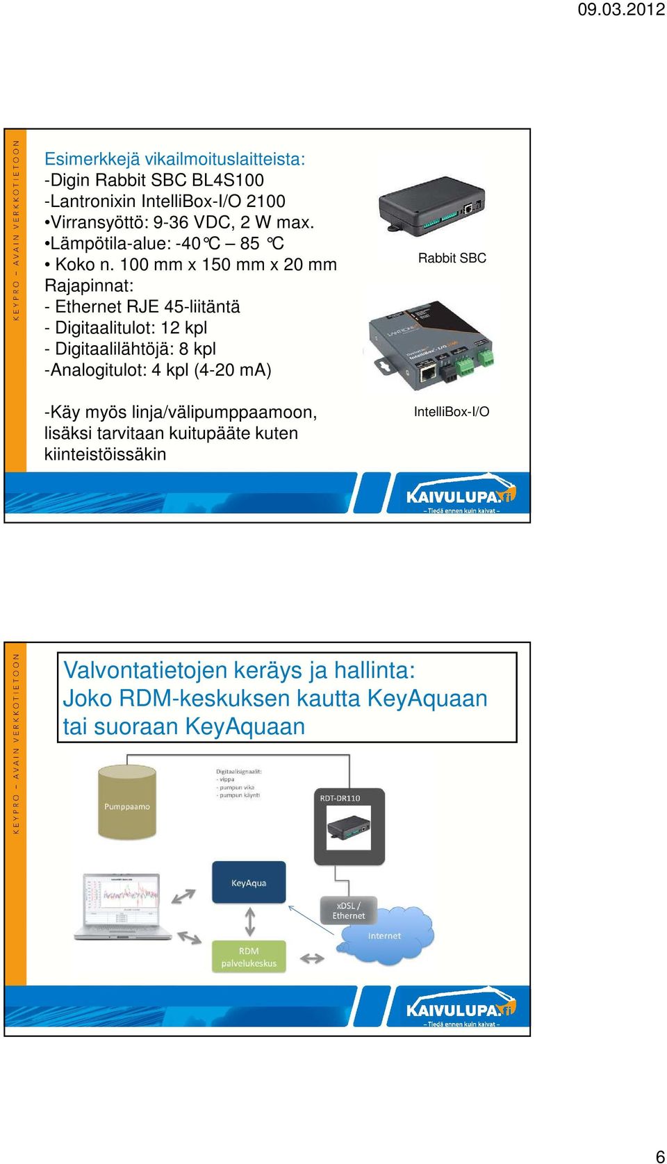 100 mm x 150 mm x 20 mm Rajapinnat: - Ethernet RJE 45-liitäntä - Digitaalitulot: 12 kpl - Digitaalilähtöjä: 8 kpl -Analogitulot: