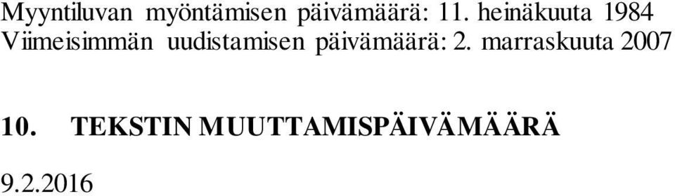 uudistamisen päivämäärä: 2.