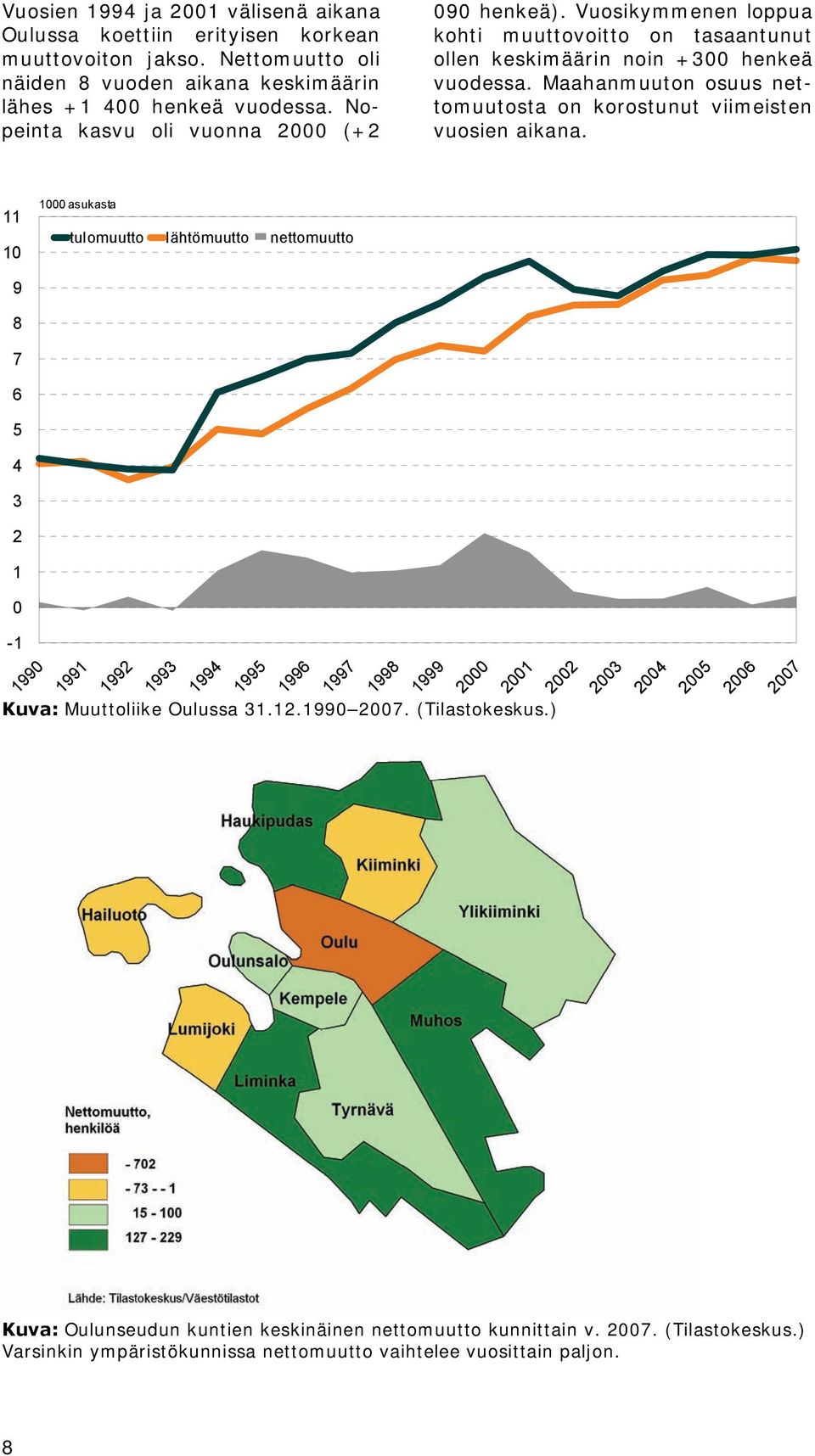 Maahanmuuton osuus nettomuutosta on korostunut viimeisten vuosien aikana.