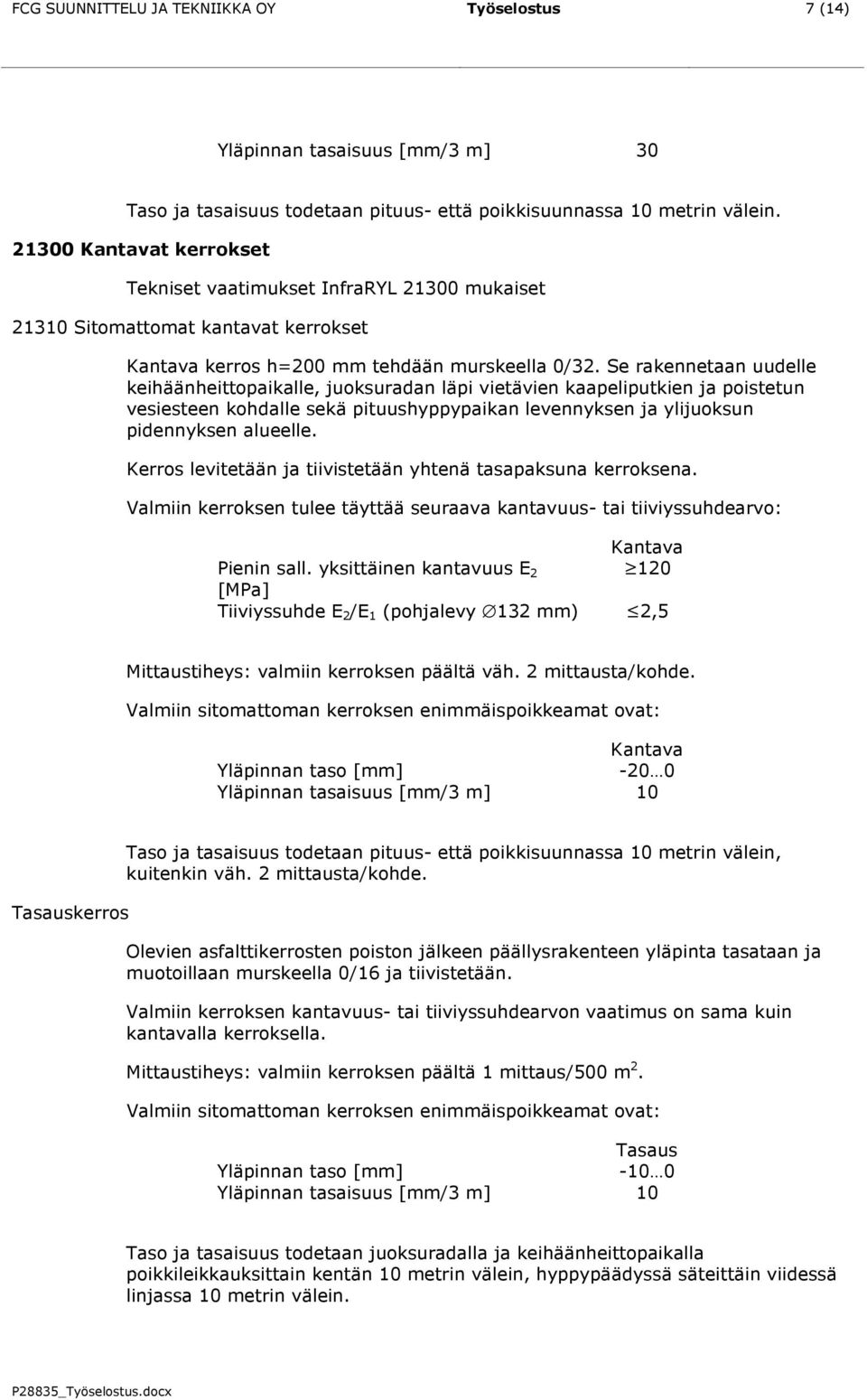 Se rakennetaan uudelle keihäänheittopaikalle, juoksuradan läpi vietävien kaapeliputkien ja poistetun vesiesteen kohdalle sekä pituushyppypaikan levennyksen ja ylijuoksun pidennyksen alueelle.