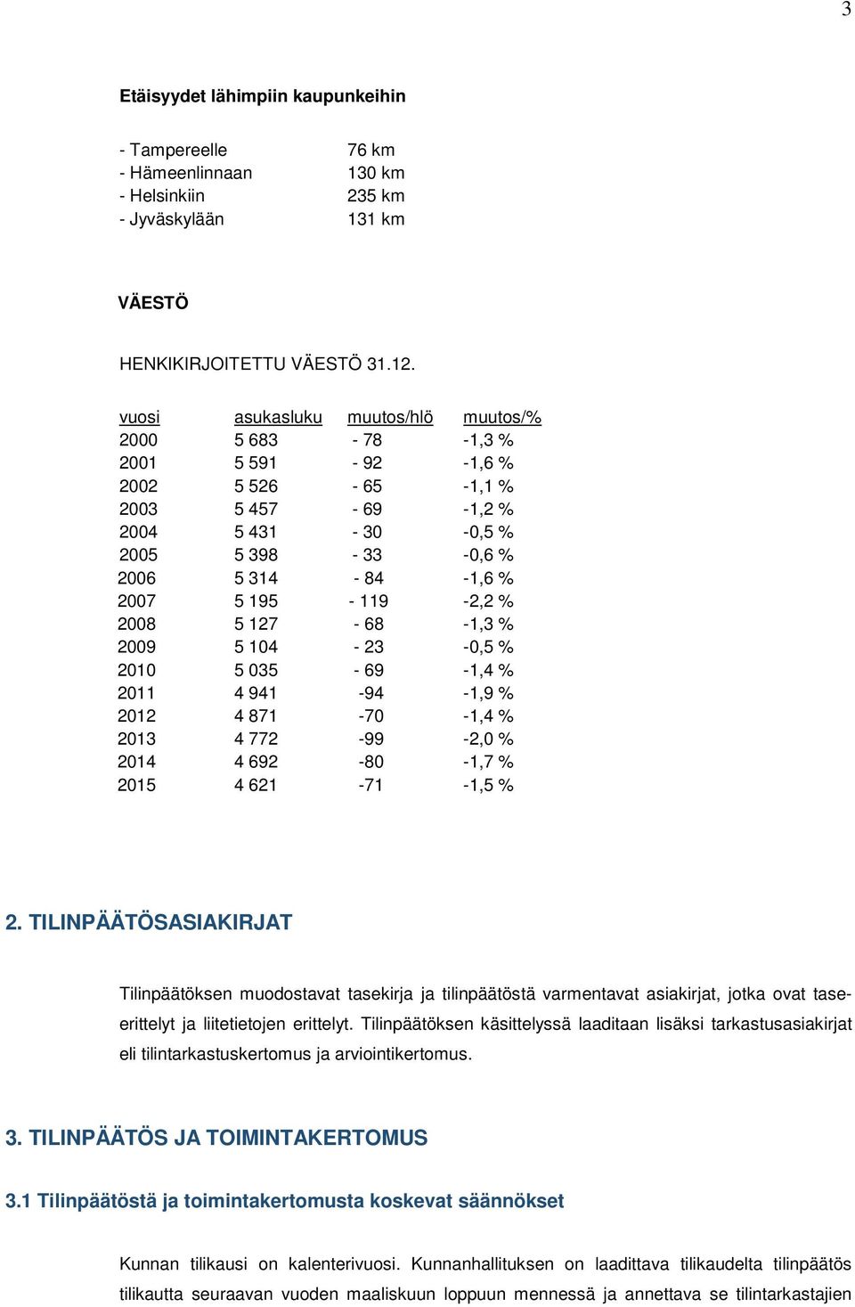 -2,2 % 2008 5 127-68 -1,3 % 2009 5 104-23 -0,5 % 2010 5 035-69 -1,4 % 2011 4 941-94 -1,9 % 2012 4 871-70 -1,4 % 2013 4 772-99 -2,0 % 2014 4 692-80 -1,7 % 2015 4 621-71 -1,5 % 2.