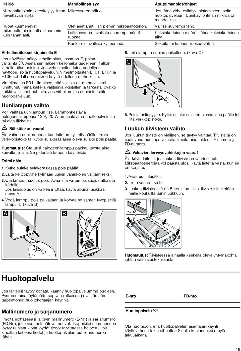 Uunikäyttö ilman mikroa on mahdollista. Valitse suurempi teho. Kaksinkertainen määrä lähes kaksinkertainen aika Sekoita tai käännä ruokaa välillä.
