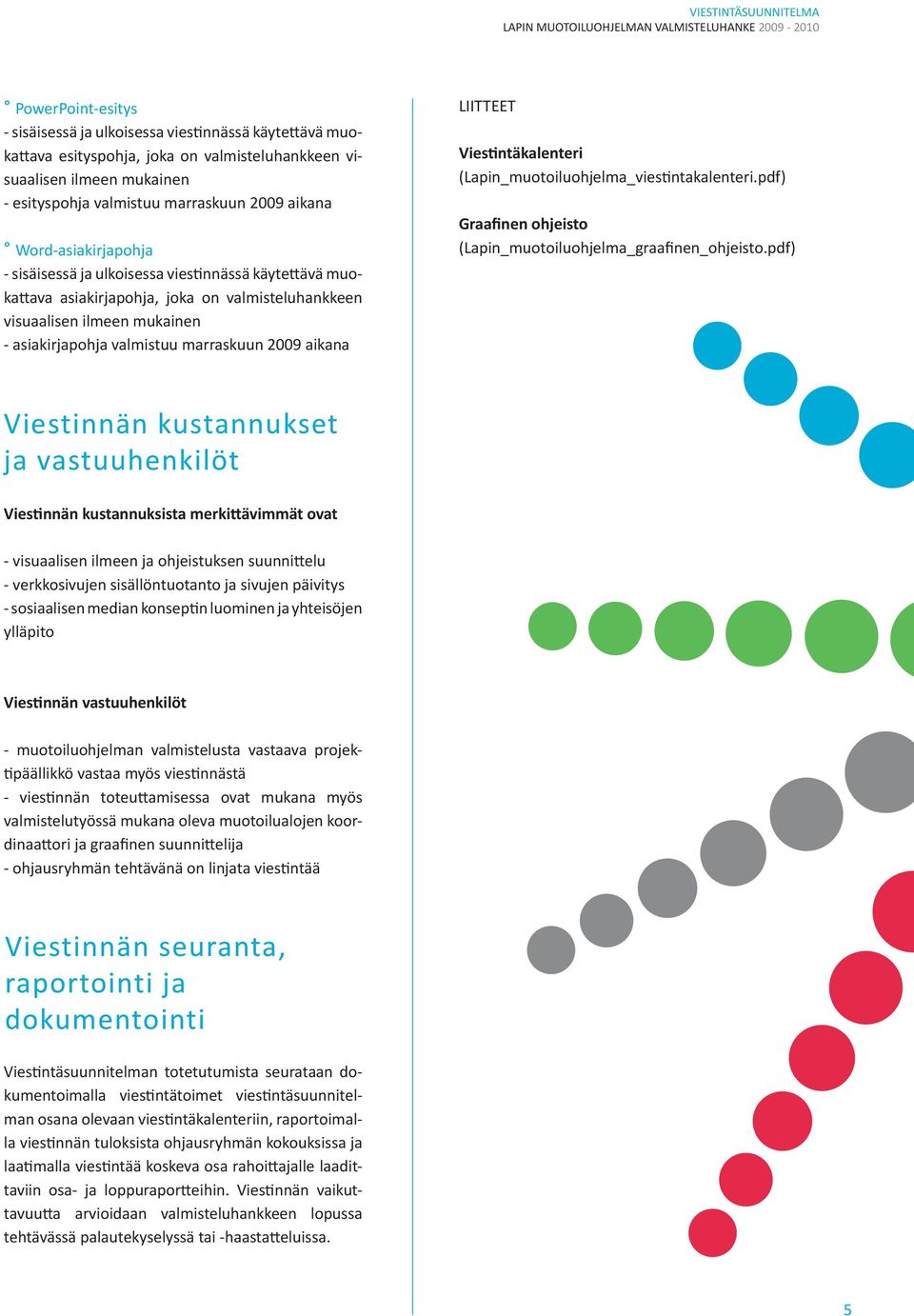 aikana LIITTEET Viestintäkalenteri (Lapin_muotoiluohjelma_viestintakalenteri.pdf) Graafinen ohjeisto (Lapin_muotoiluohjelma_graafinen_ohjeisto.