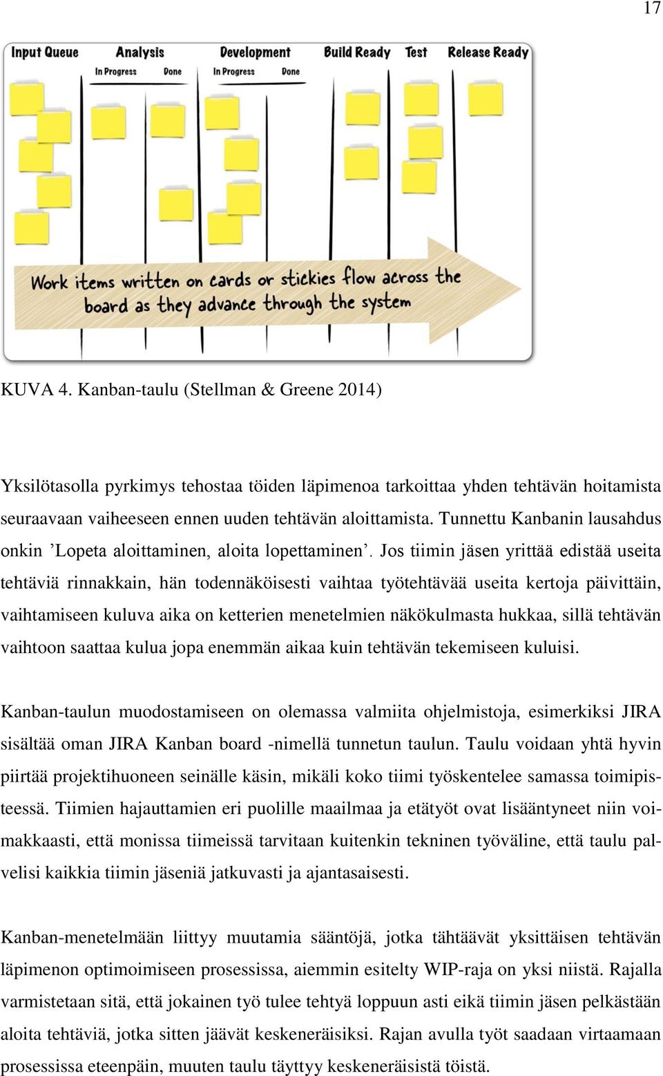 Jos tiimin jäsen yrittää edistää useita tehtäviä rinnakkain, hän todennäköisesti vaihtaa työtehtävää useita kertoja päivittäin, vaihtamiseen kuluva aika on ketterien menetelmien näkökulmasta hukkaa,