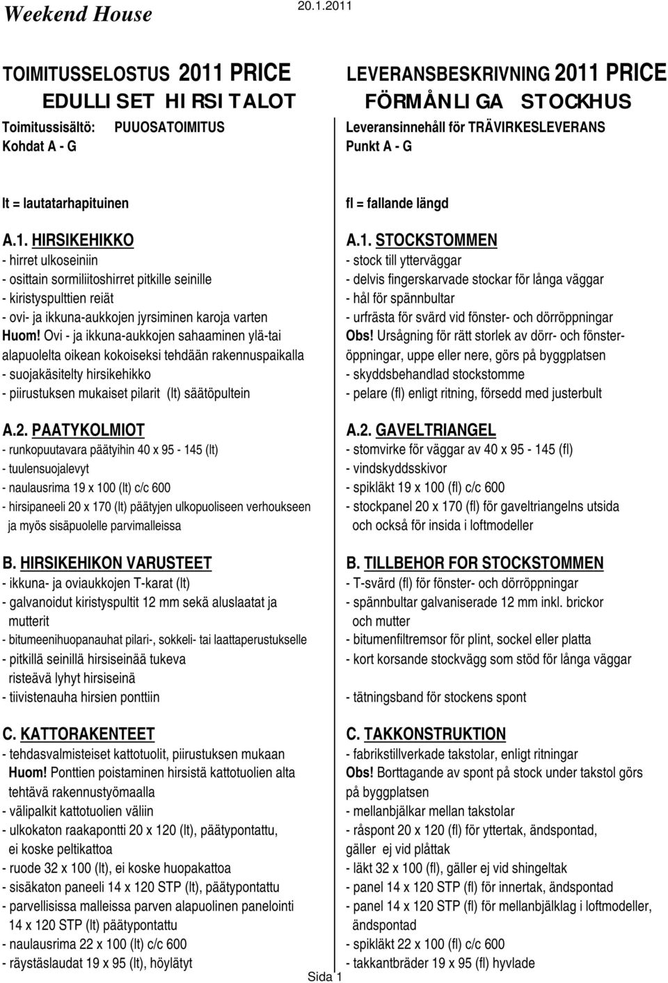 G lt = lautatarhapituinen fl = fallande längd A.1.