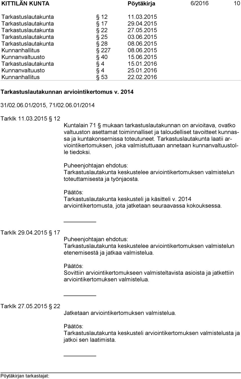 2014 31/02.06.01/2015, 71/02.06.01/2014 Tarklk 11.03.