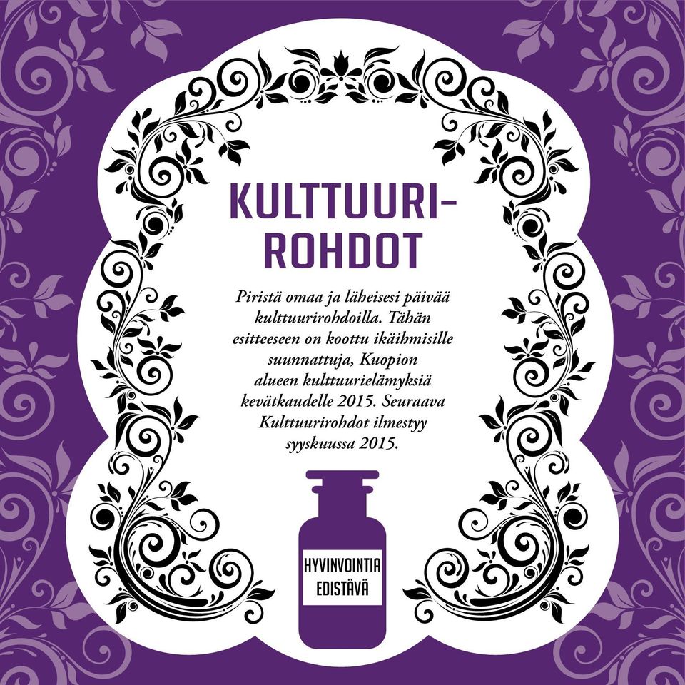 Tähän esitteeseen on koottu ikäihmisille suunnattuja, Kuopion