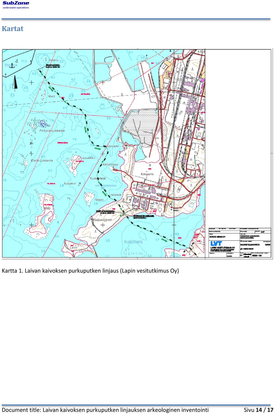 (Lapin vesitutkimus Oy) Document title: