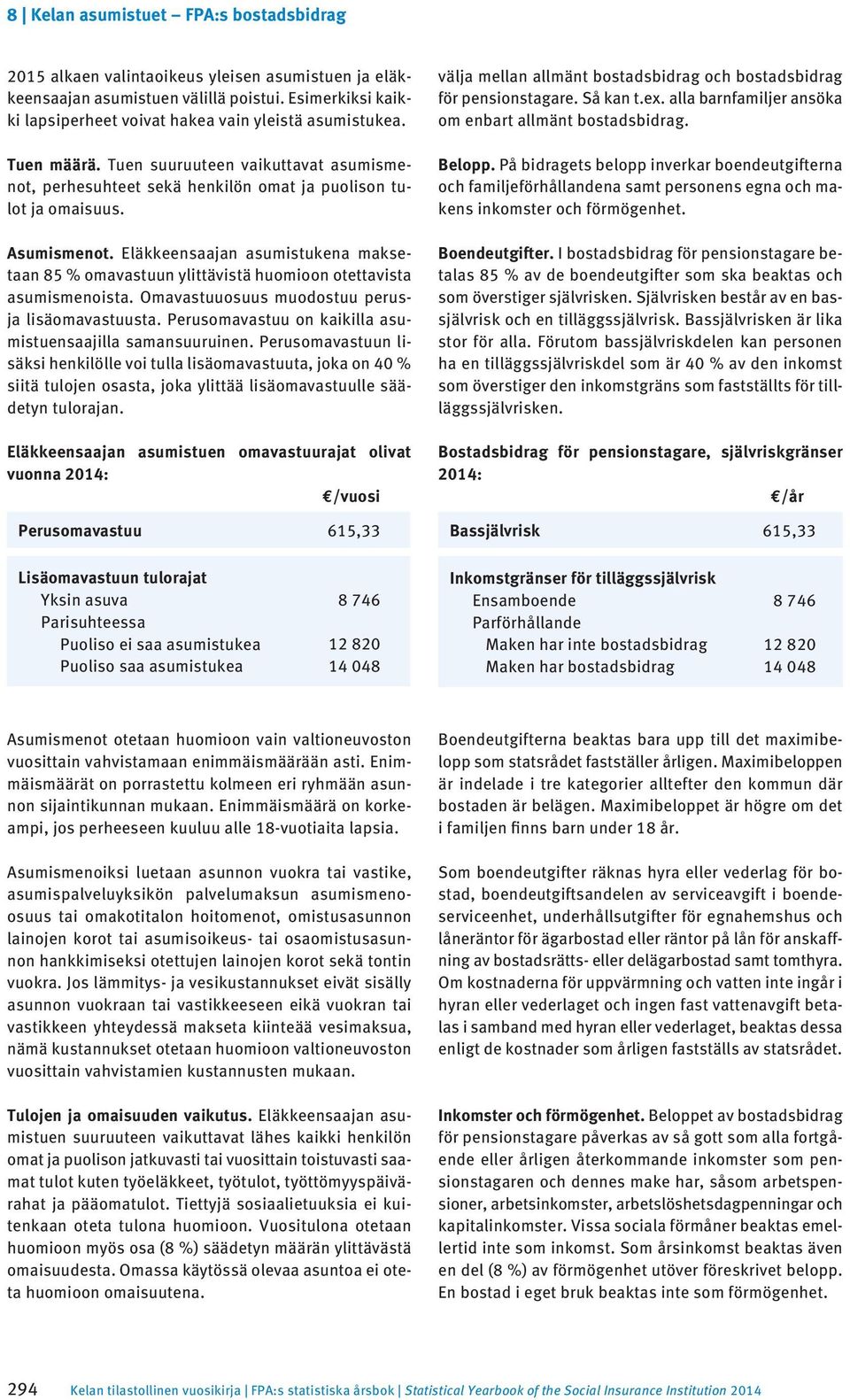 Eläkkeensaajan asumistukena maksetaan 85 omavastuun ylittävistä huomioon otettavista asumismenoista. Omavastuuosuus muodostuu perusja lisäomavastuusta.