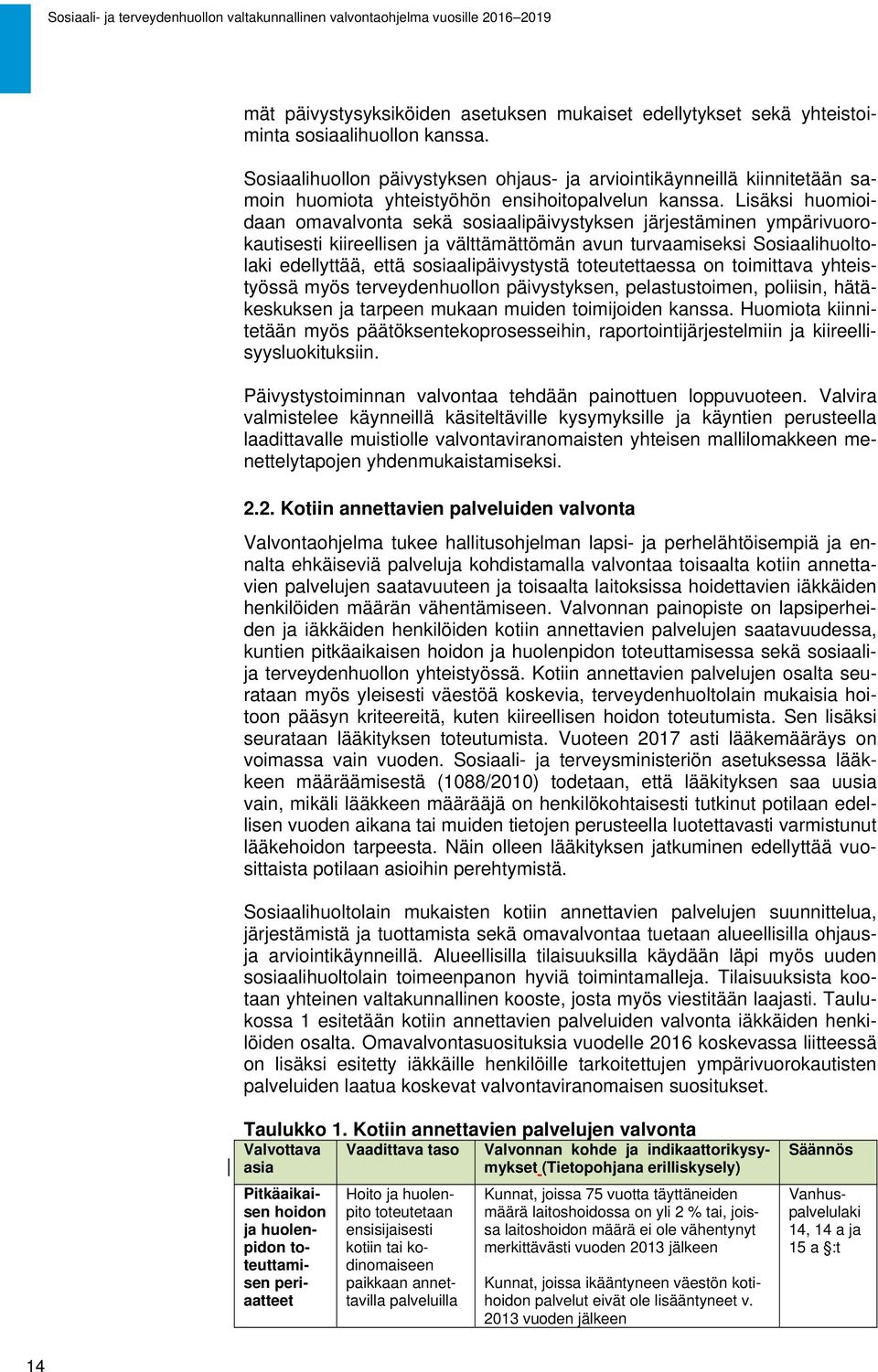 Lisäksi huomioidaan omavalvonta sekä sosiaalipäivystyksen järjestäminen ympärivuorokautisesti kiireellisen ja välttämättömän avun turvaamiseksi Sosiaalihuoltolaki edellyttää, että sosiaalipäivystystä