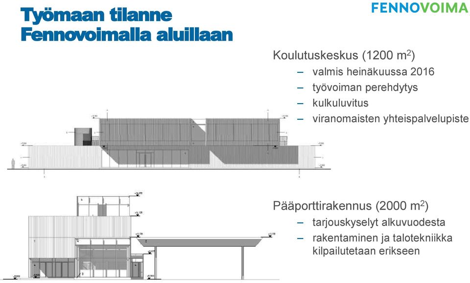 viranomaisten yhteispalvelupiste Pääporttirakennus (2000 m 2 )