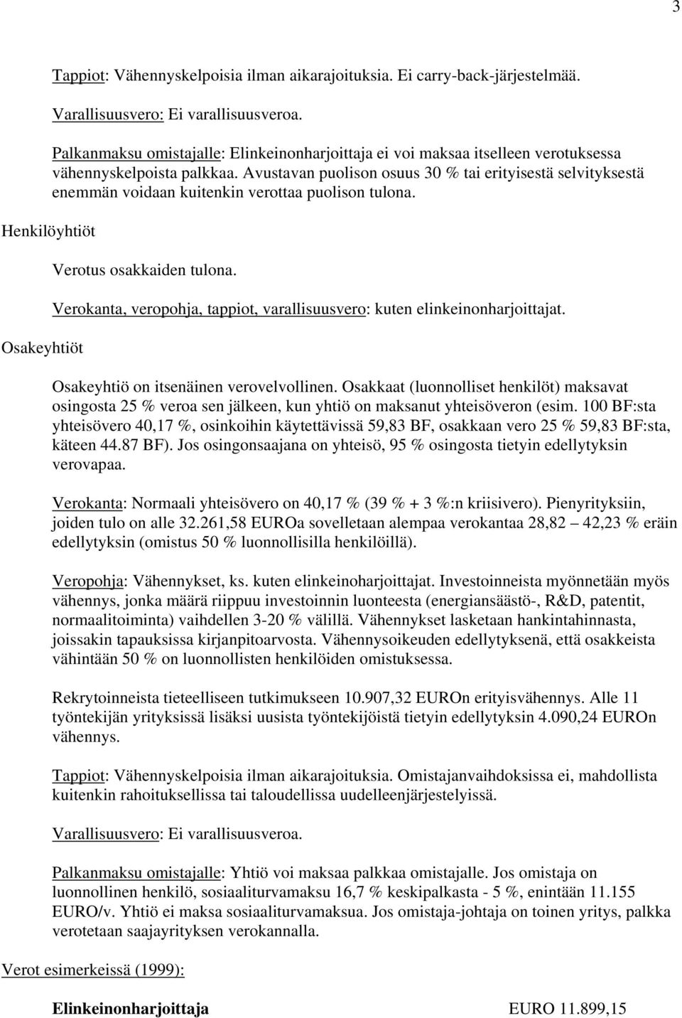 Avustavan puolison osuus 30 % tai erityisestä selvityksestä enemmän voidaan kuitenkin verottaa puolison tulona. Verotus osakkaiden tulona.