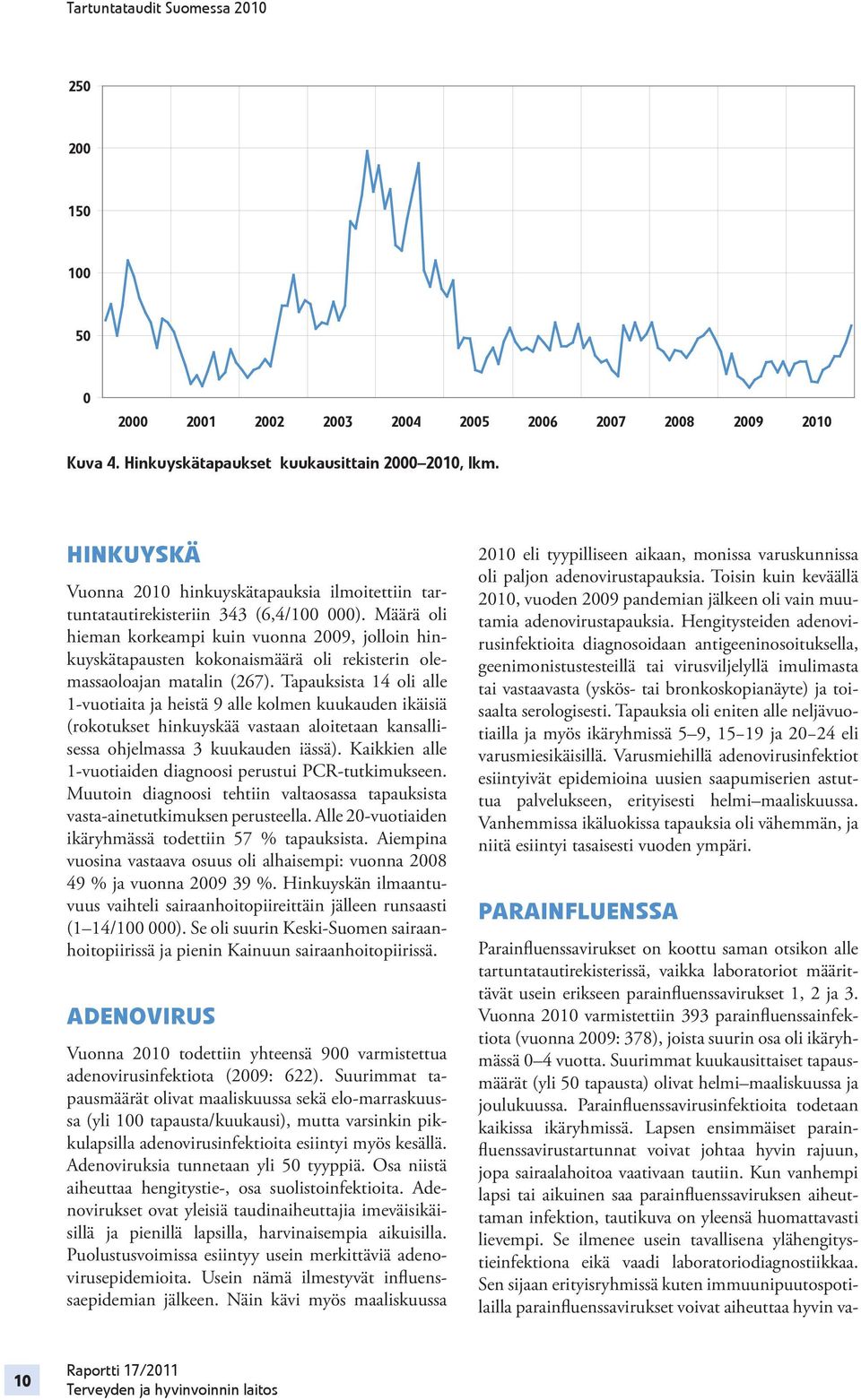 Tapauksista 14 oli alle 1-vuotiaita ja heistä 9 alle kolmen kuukauden ikäisiä (rokotukset hinkuyskää vastaan aloitetaan kansallisessa ohjelmassa 3 kuukauden iässä).