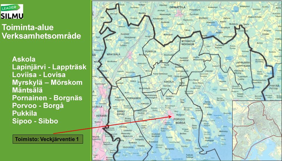 Pornainen - Borgnäs Porvoo - Borgå Pukkila Sipoo -