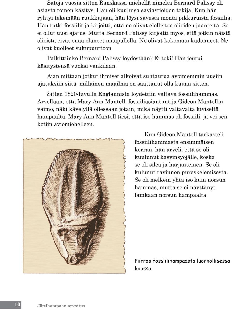 Mutta ernard Palissy kirjoitti myös, että jotkin näistä olioista eivät enää eläneet maapallolla. Ne olivat kokonaan kadonneet. Ne olivat kuolleet sukupuuttoon. Palkittiinko ernard Palissy löydöstään?