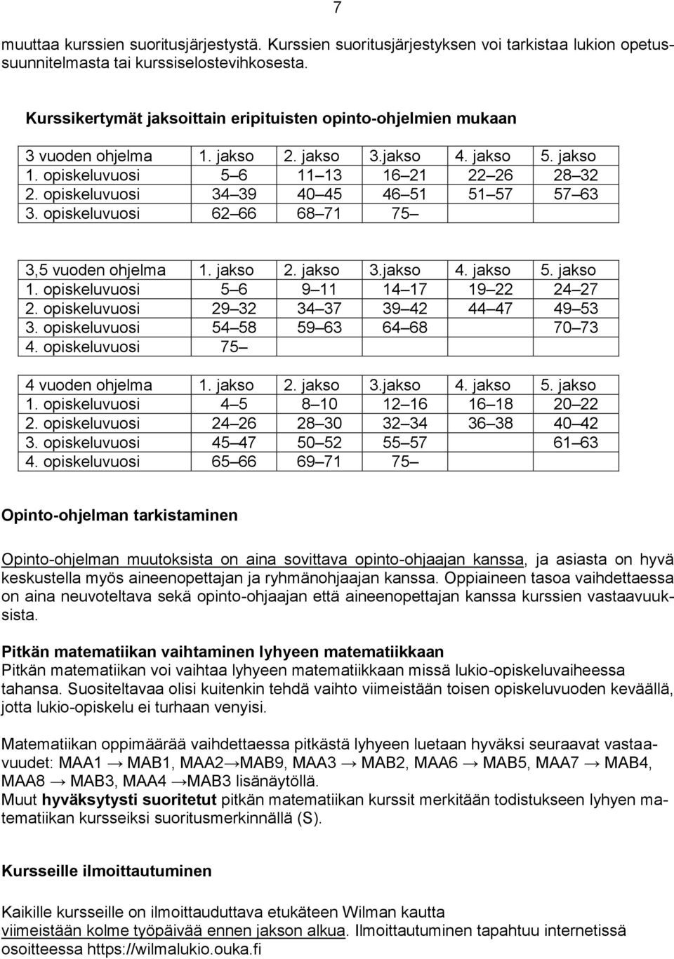 opiskeluvuosi 34 39 40 45 46 51 51 57 57 63 3. opiskeluvuosi 62 66 68 71 75 3,5 vuoden ohjelma 1. jakso 2. jakso 3.jakso 4. jakso 5. jakso 1. opiskeluvuosi 5 6 9 11 14 17 19 22 24 27 2.