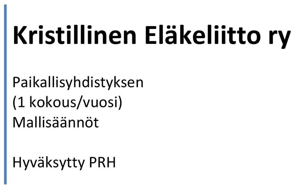 Paikallisyhdistyksen (1