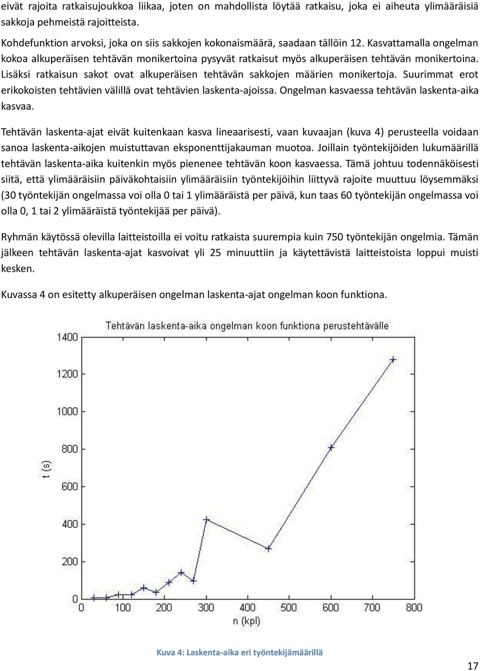 Kasvattamalla ongelman kokoa alkuperäisen tehtävän monikertoina pysyvät ratkaisut myös alkuperäisen tehtävän monikertoina.