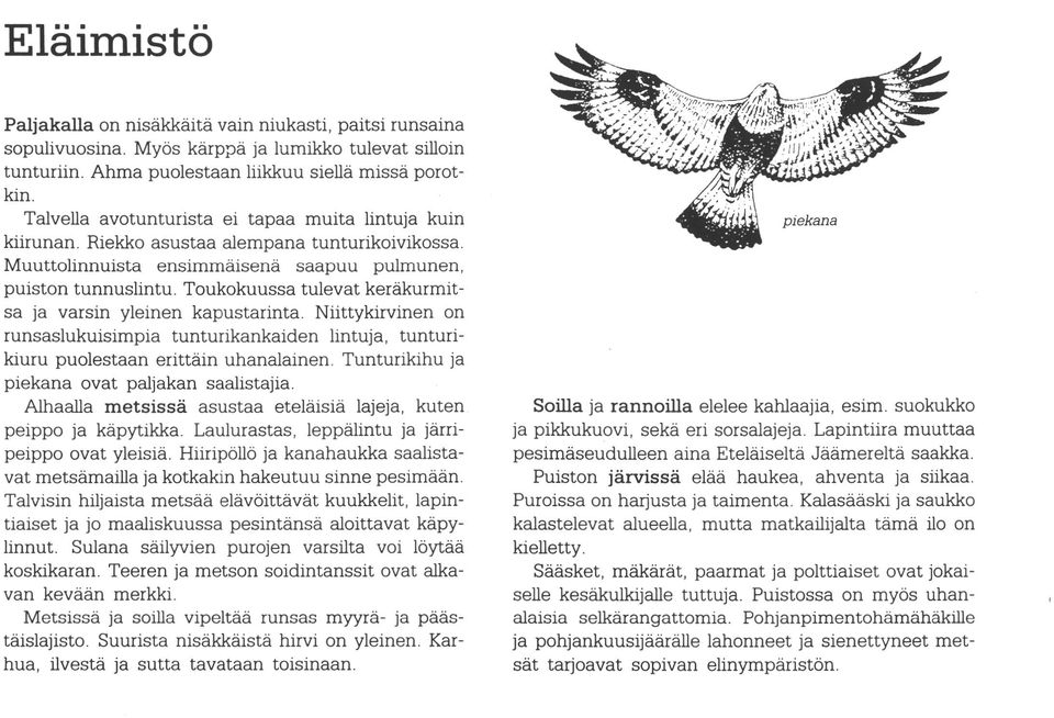 Toukokuussa tulevat keräkurmit ja varsin sa kiuru puolestaan piekana ovat Alhaalla tunturikankaiden lintuja, erittäin metsissä vat ovat tunturi uhanalainen. Tunturikihu ja paljakan saalistajia.