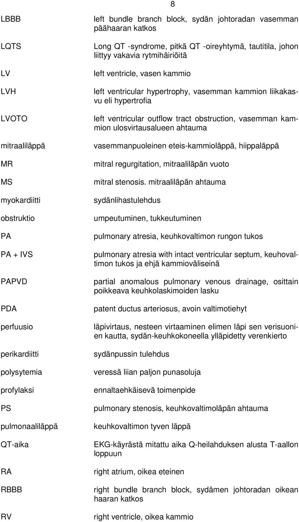 vasemman kammion liikakasvu eli hypertrofia left ventricular outflow tract obstruction, vasemman kammion ulosvirtausalueen ahtauma vasemmanpuoleinen eteis-kammioläppä, hiippaläppä mitral