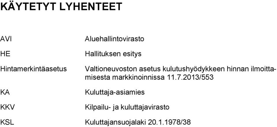 kulutushyödykkeen hinnan ilmoittamisesta markkinoinnissa 11.7.