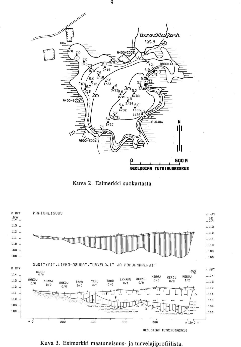 4/22 1 /0- 'R1040m R800+410 N cl /23 A800-500m 0 0 S00 M 1 1 1 1 1 1 GEOLOGIAN TUTKIMUSKESKUS Kuva 2.