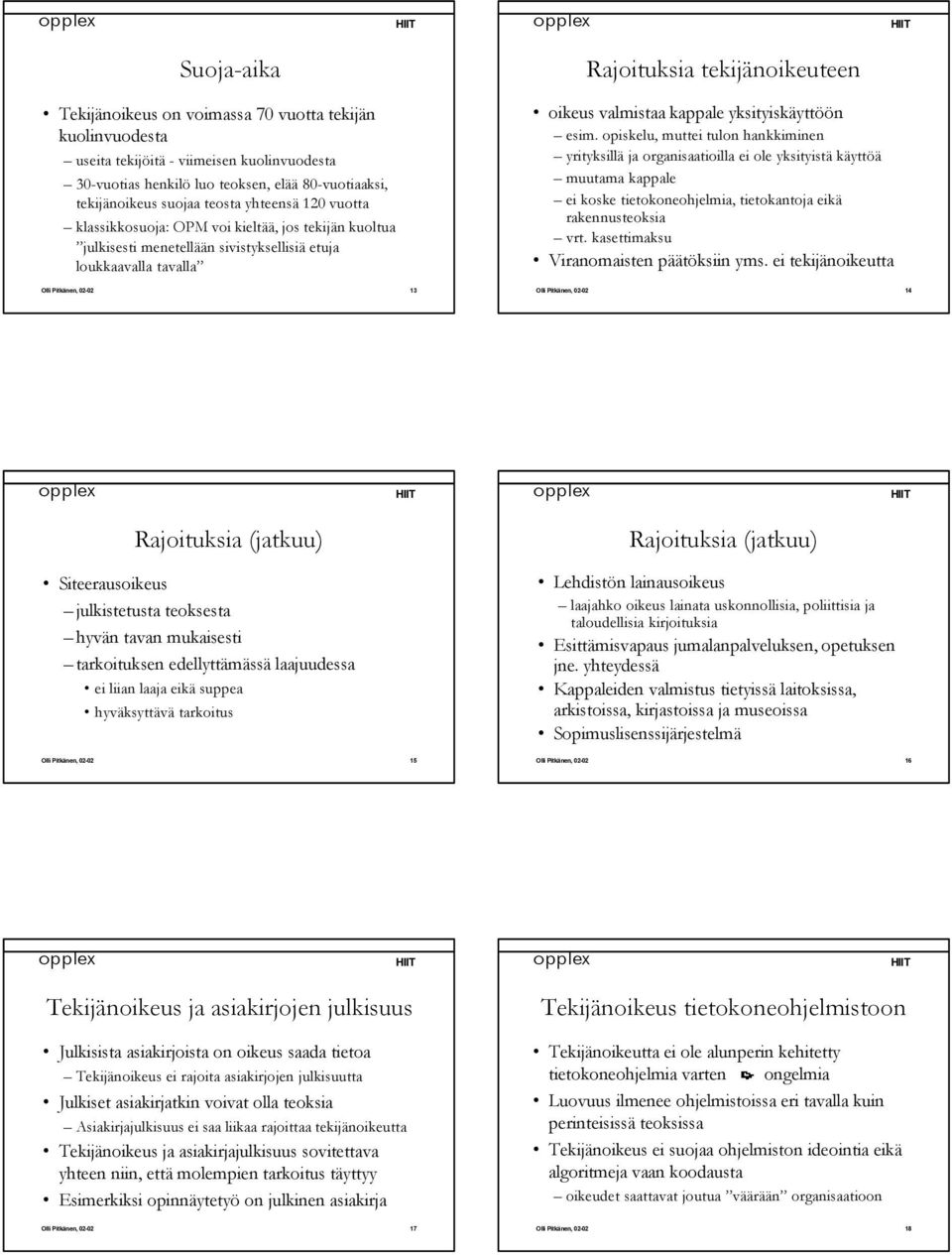 oikeus valmistaa kappale yksityiskäyttöön esim.