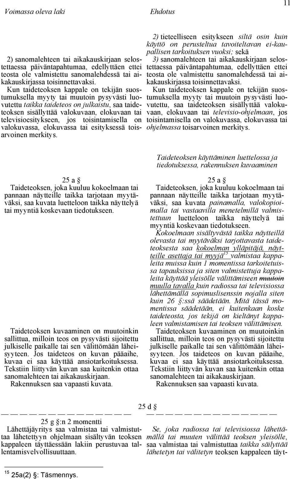 jos toisintamisella on valokuvassa, elokuvassa tai esityksessä toisarvoinen merkitys.