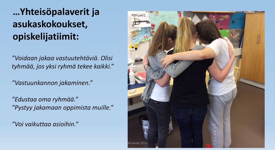 Olisi tyhmää, jos yksi ryhmä tekee kaikki.