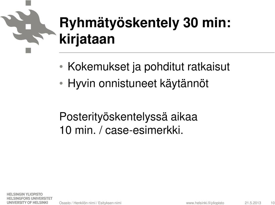 onnistuneet käytännöt