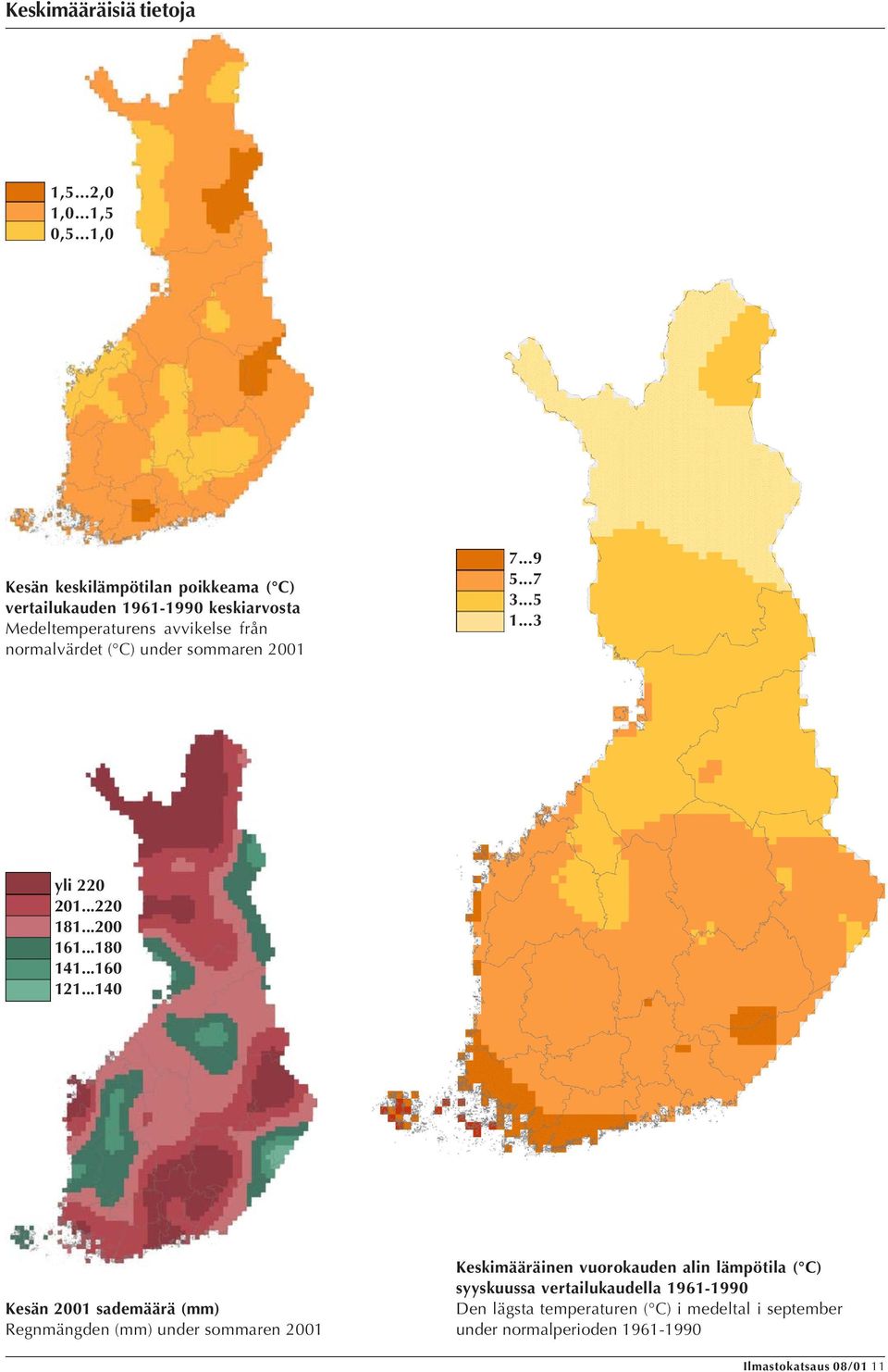 från normalvärdet ( C) under sommaren............ yli.