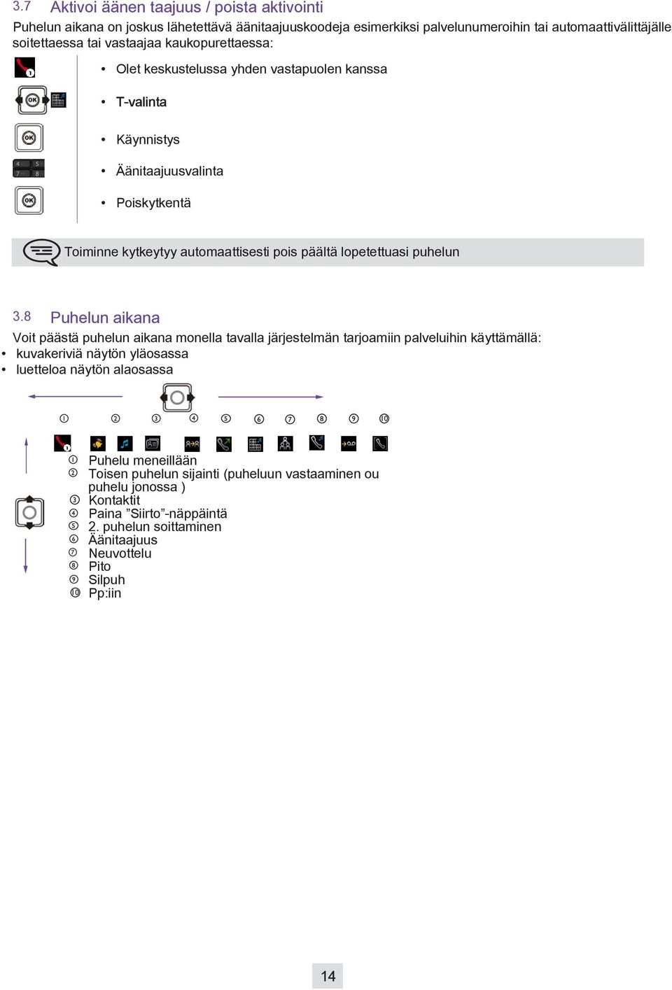 lopetettuasi puhelun 3.