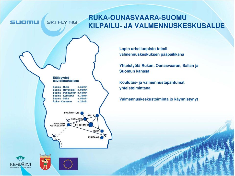 Rukan, Ounasvaaran, Sallan ja Suomun kanssa Koulutus- ja