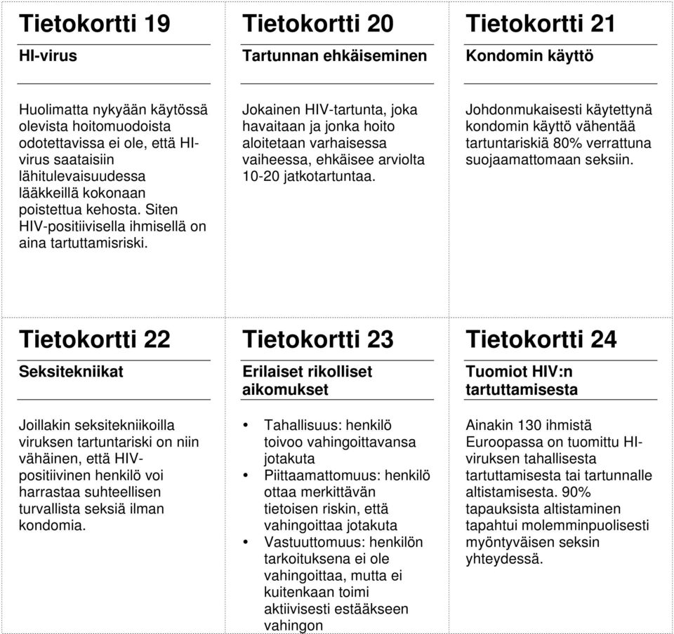 Jokainen HIV-tartunta, joka havaitaan ja jonka hoito aloitetaan varhaisessa vaiheessa, ehkäisee arviolta 10-20 jatkotartuntaa.