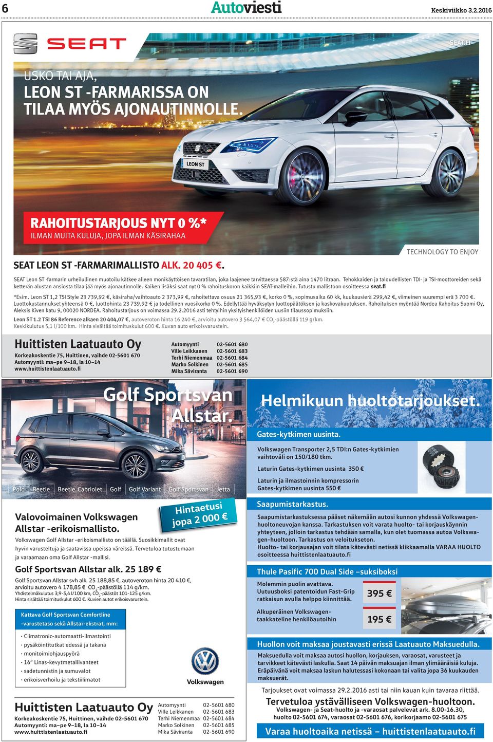 SEAT Leon ST -farmarin urheilullinen muotoilu ätee alleen moniäyttöisen tavaratilan, joa laajenee tarvittaessa 587:stä aina 1470 litraan.