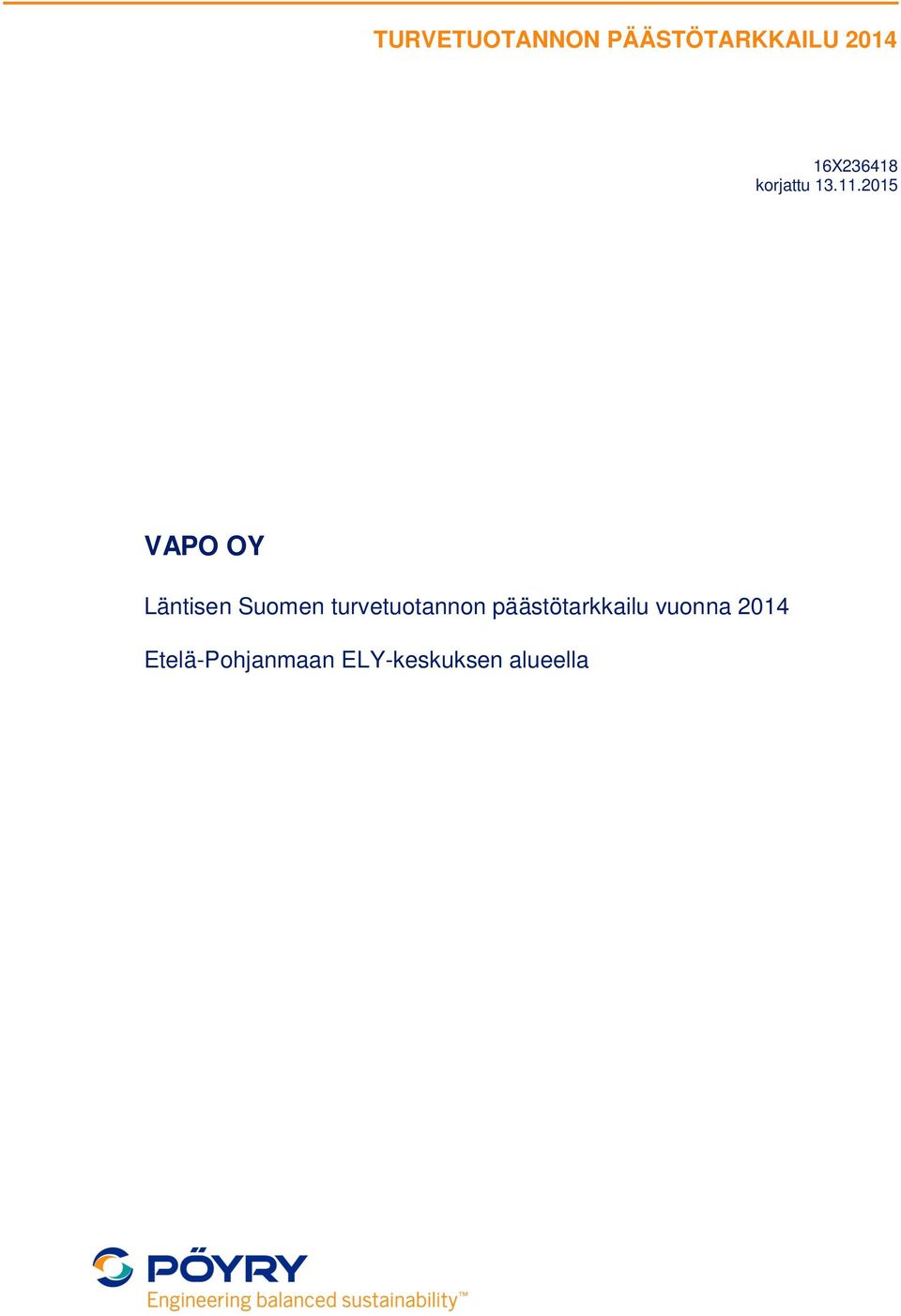 2015 VAPO OY Läntisen Suomen