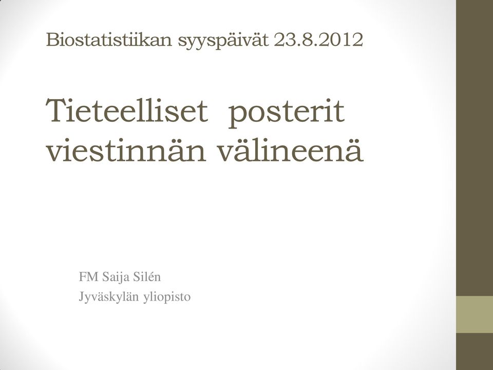 posterit viestinnän