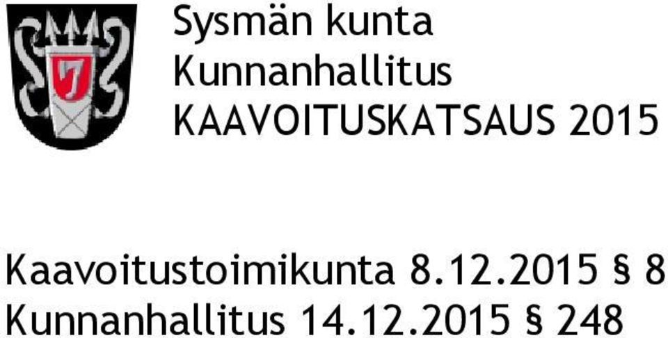 Kaavoitustoimikunta 8.12.