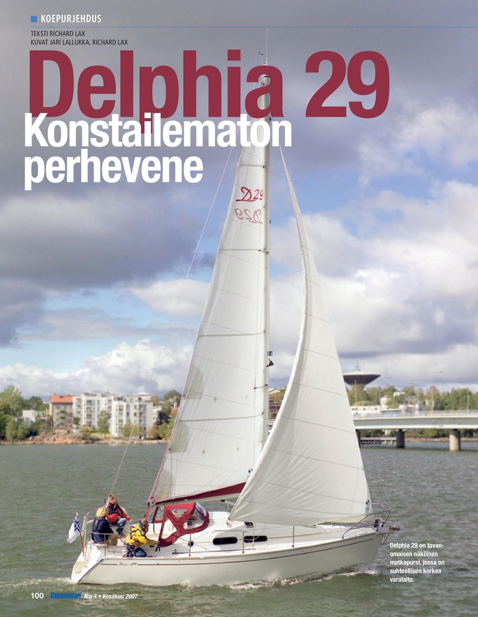 Venemestari N:o 4 Kesäkuu 2007 Delphia 29 on