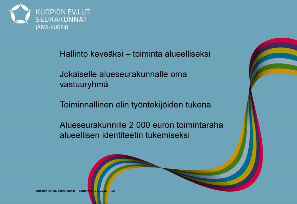 työntekijöiden tukena Alueseurakunnille 2 000 euron toimintaraha