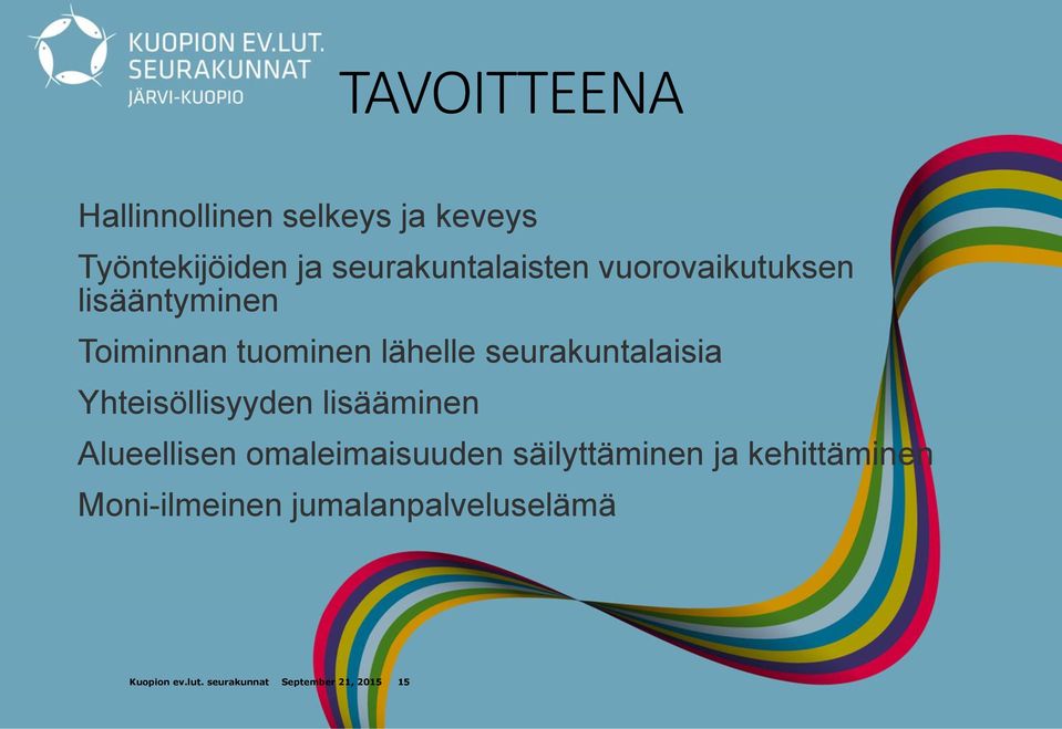 Yhteisöllisyyden lisääminen Alueellisen omaleimaisuuden säilyttäminen ja