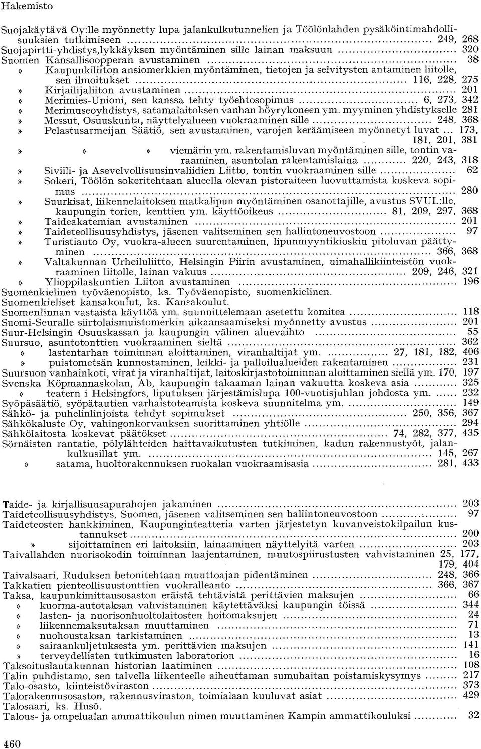 Merimies-Unioni, sen kanssa tehty työehtosopimus 6, 273, 342» Merimuseoyhdistys, satamalaitoksen vanhan höyrykoneen ym.