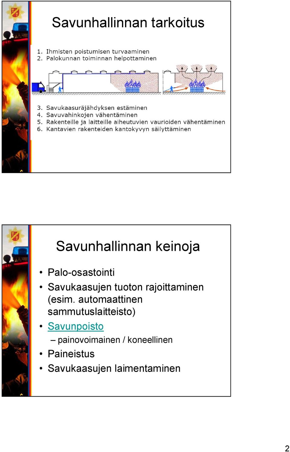 automaattinen sammutuslaitteisto) Savunpoisto