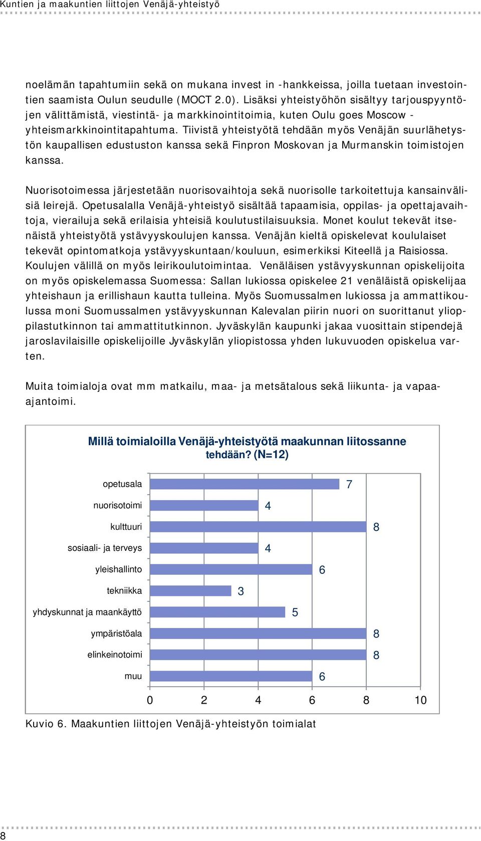 Tiivistä yhteistyötä tehdään myös Venäjän suurlähetystön kaupallisen edustuston kanssa sekä Finpron Moskovan ja Murmanskin toimistojen kanssa.