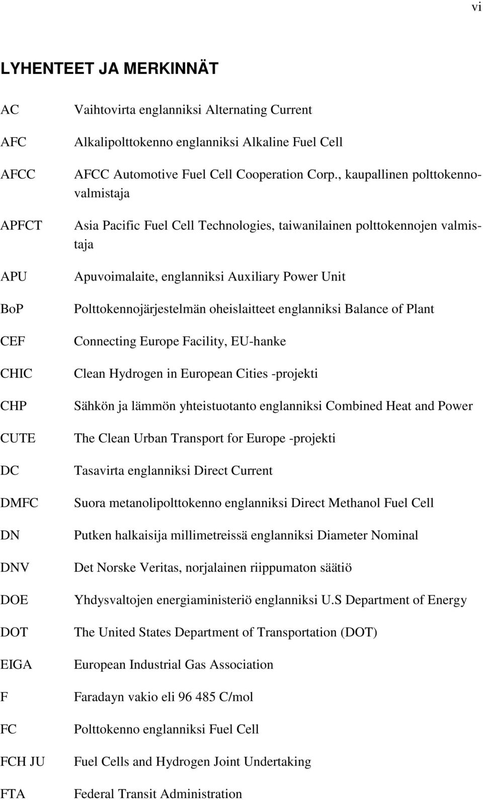 , kaupallinen polttokennovalmistaja Asia Pacific Fuel Cell Technologies, taiwanilainen polttokennojen valmistaja Apuvoimalaite, englanniksi Auxiliary Power Unit Polttokennojärjestelmän oheislaitteet