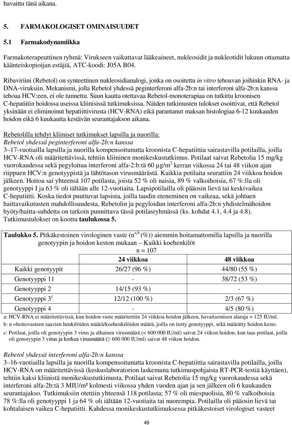 Ribaviriini (Rebetol) on synteettinen nukleosidianalogi, jonka on osoitettu in vitro tehoavan joihinkin RNA- ja DNA-viruksiin.